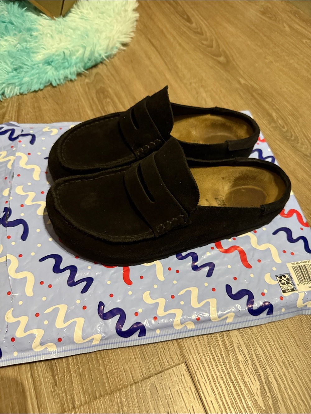 Birkenstock Black Suede Slip-On Clog Mules